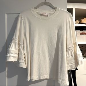 See by Chloé embroidered cotton shirt